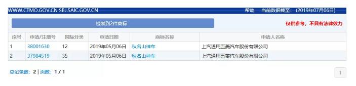 五菱申請注冊“秋名山神車”商標！ 官方玩梗玩出新意？