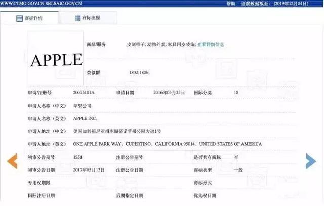 美國蘋果輸給中國蘋果，兩件商標不予注冊！