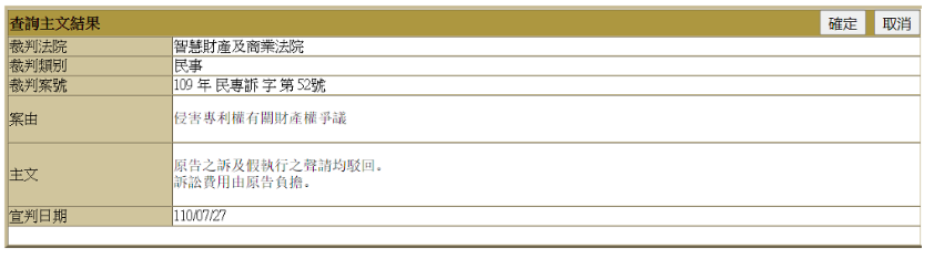2021年8月9日綠廠專利對抗全面獲勝！夏普的全部訴訟請求被駁回！