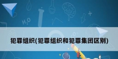 犯罪組織(犯罪組織和犯罪集團區別)