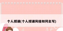 個人授課(個人授課風(fēng)格如何去寫)