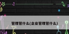 管理管什么(企業管理管什么)