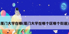 廈門大學在哪(廈門大學在哪個區哪個街道)